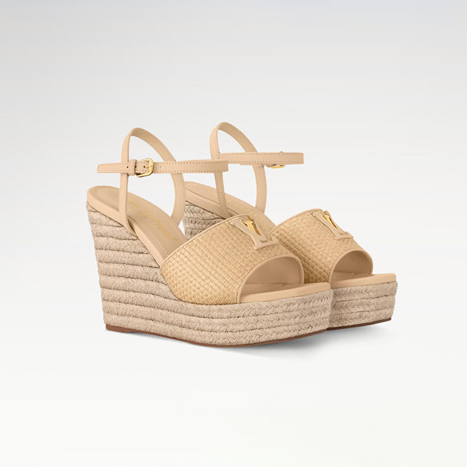 lv louis vuitton mare wedge sandal